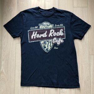 Hard Rock Cafe Rome Navy Blue T Shirt